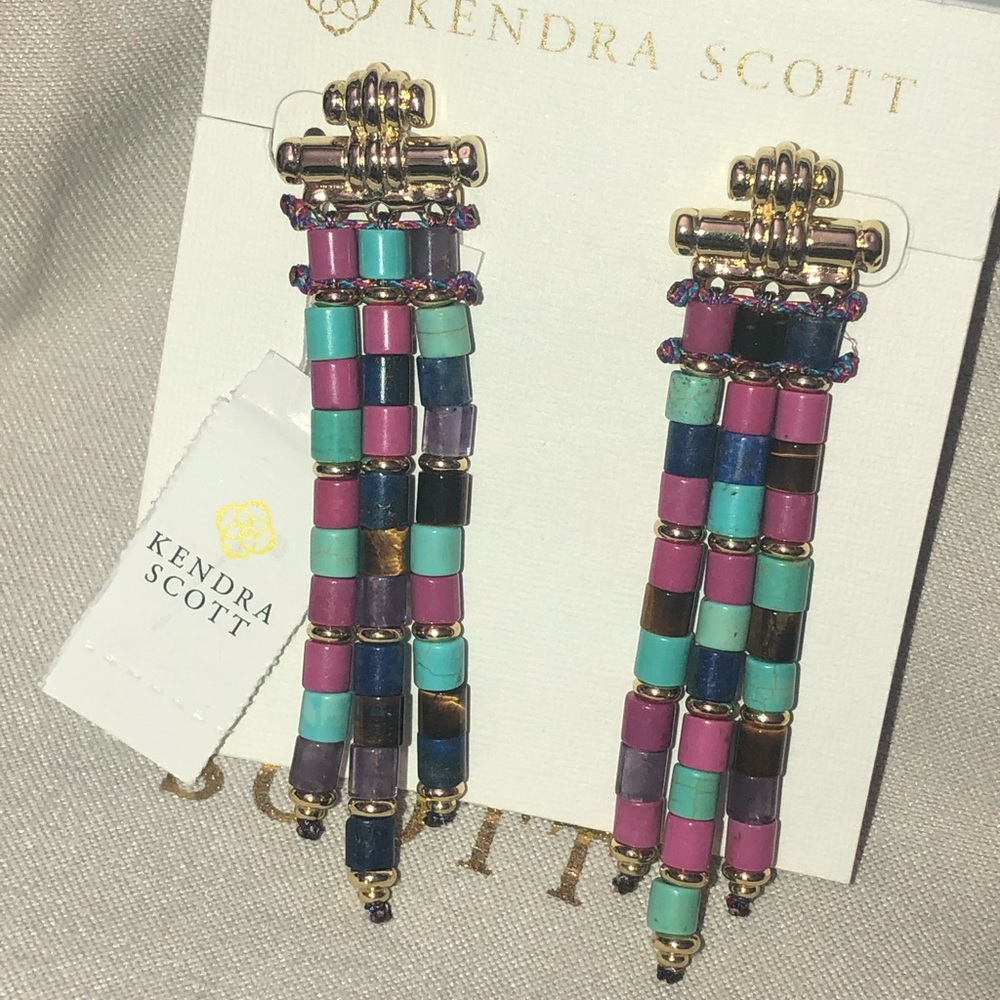 Kendra Scott Bree statement earrings gold
